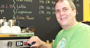 John Hale, co-owner of Brewed Awakening